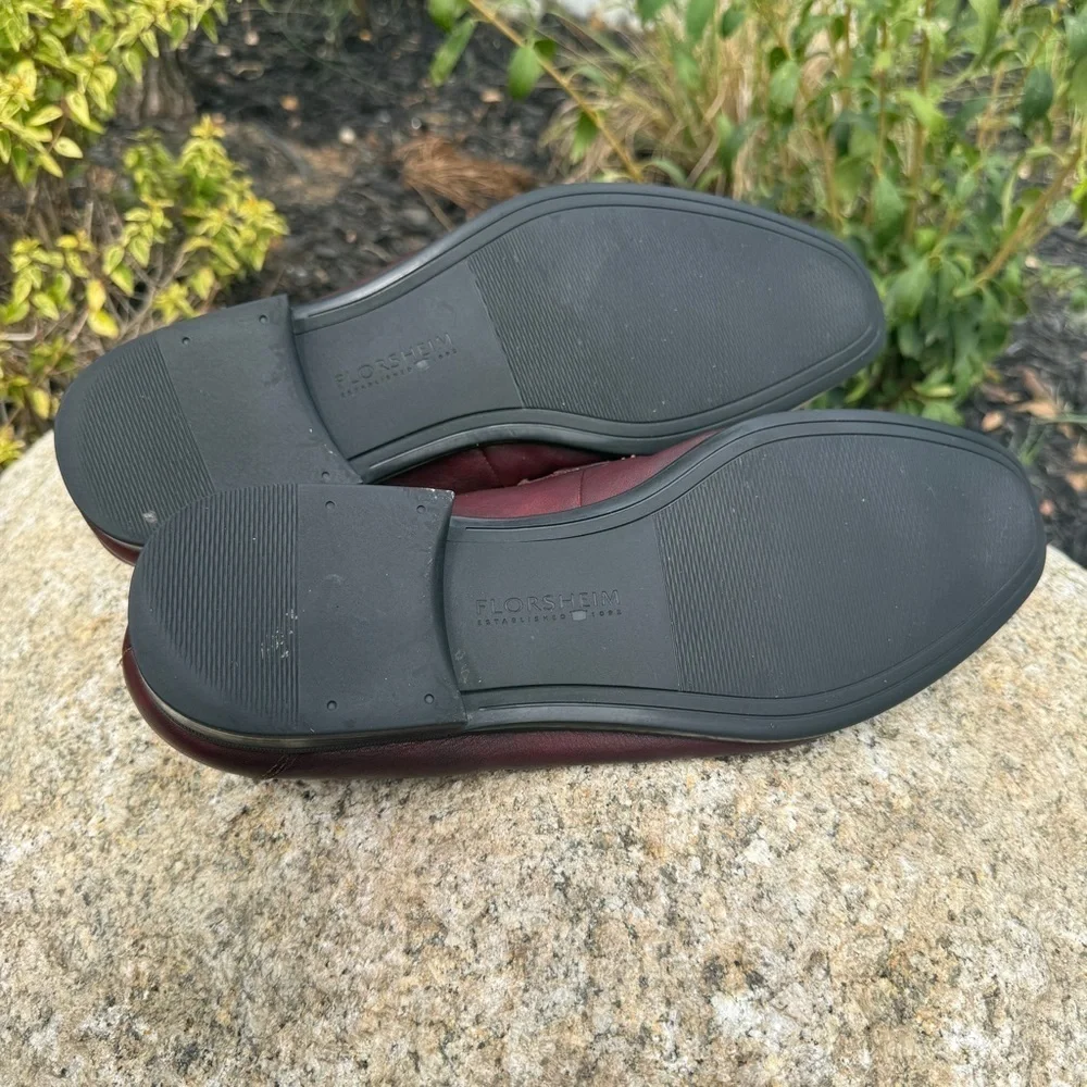 Florsheim Men's Penny Loafers Burgundy Leather Size 13D Slip-On Casual Shoes